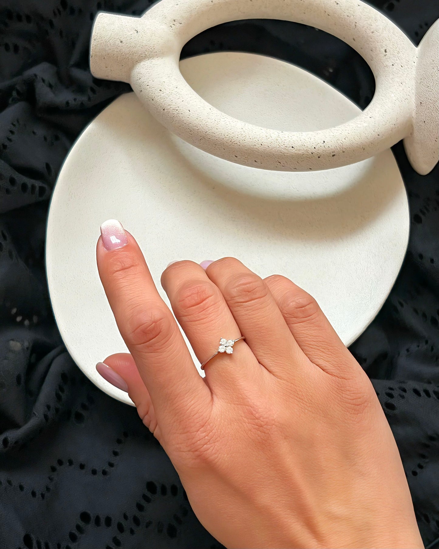 Bague Blanc nuage