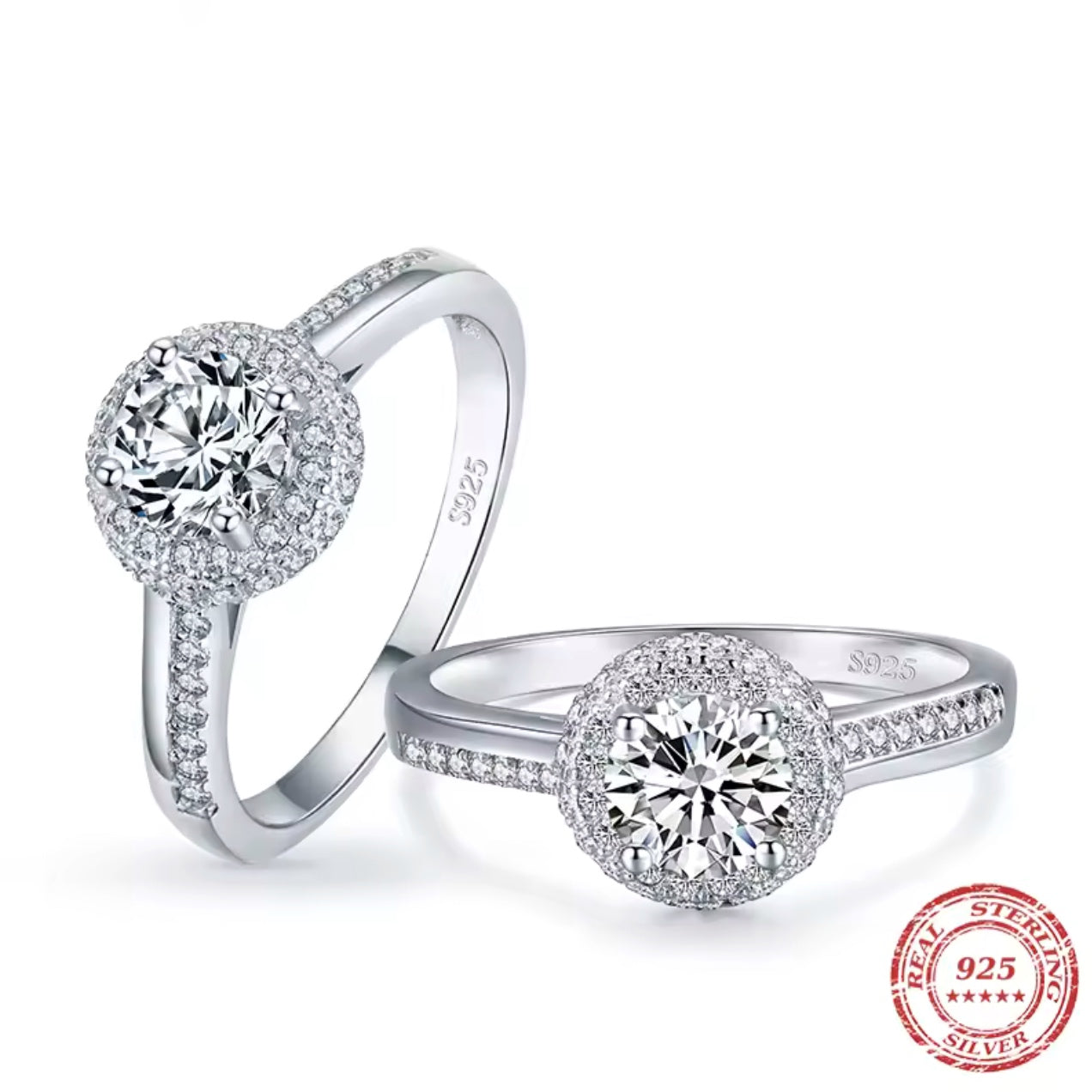 Bague Blanc Transparent