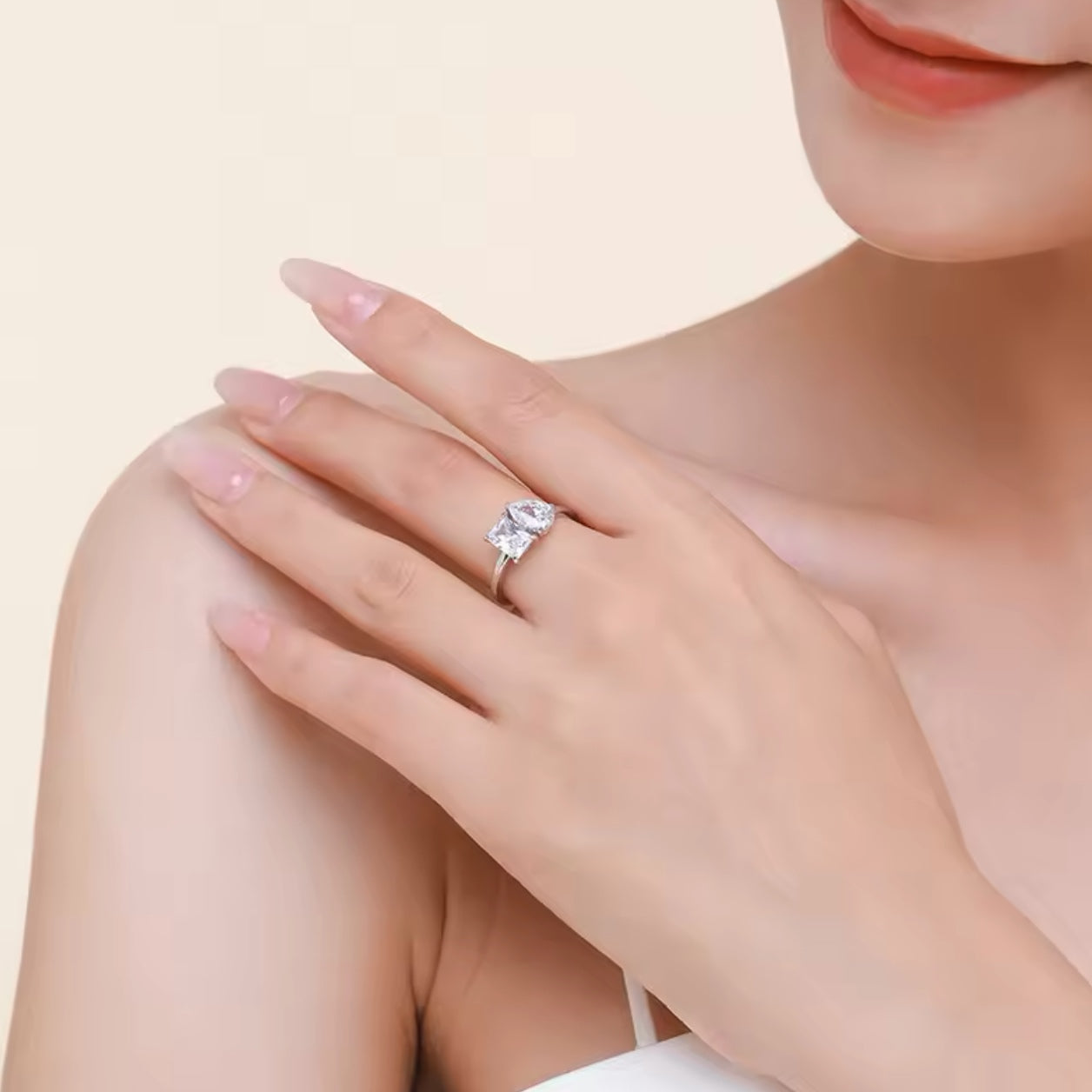 Bague Blanc crème