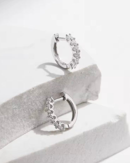 Boucles Rose Corail / Moissanite