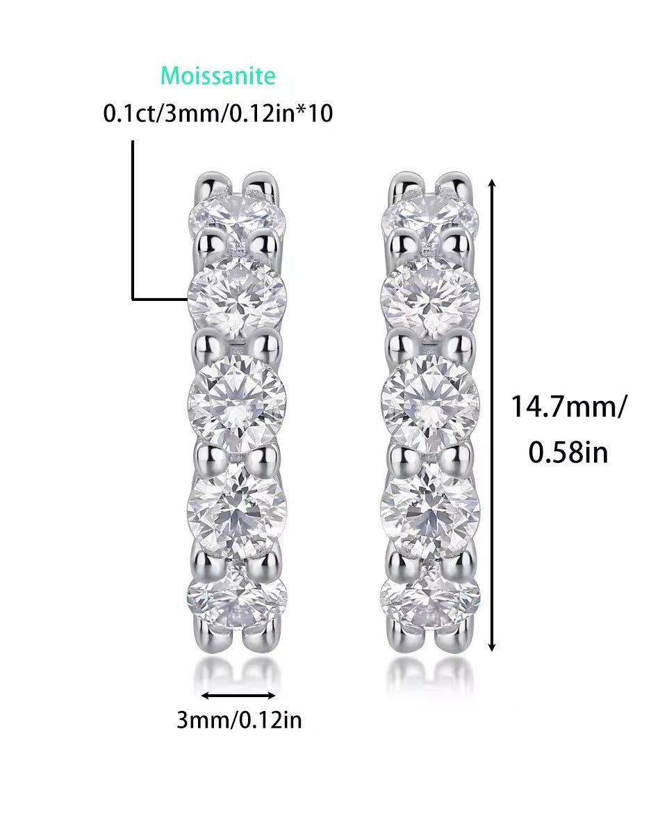 Boucles Rose Corail / Moissanite