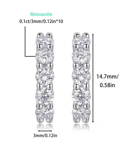 Boucles Rose Corail / Moissanite