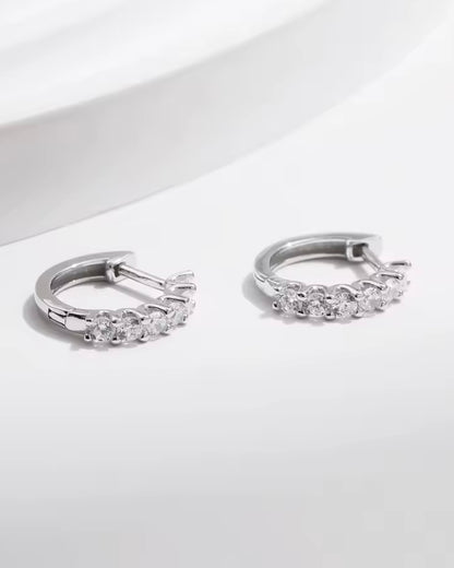 Boucles Rose Corail / Moissanite